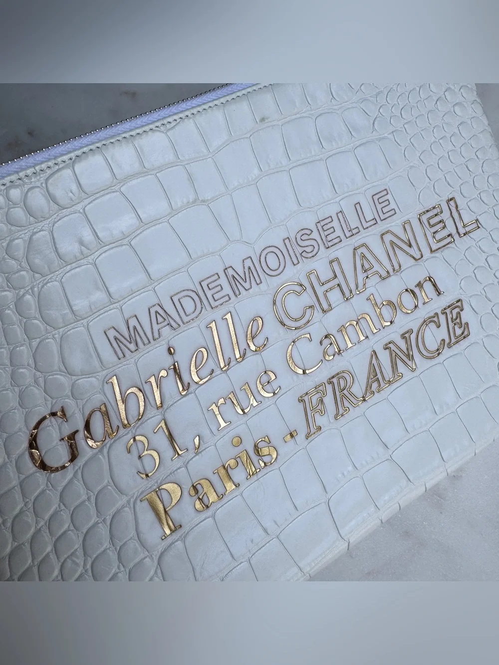 Chanel Croc Embossed Leather O-Case